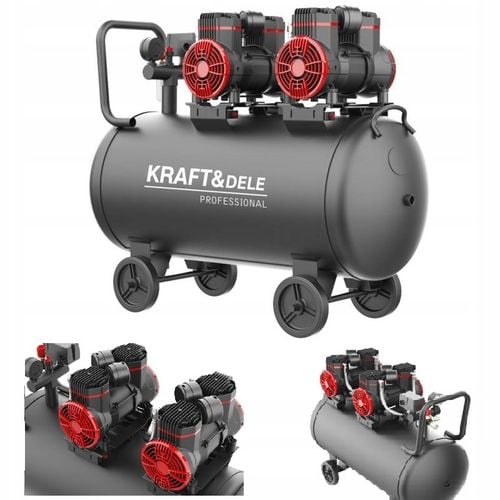 KOMPRESOR 100L CICHY BEZOLEJOWY 4 TŁOKI 2 POMPY SPREŻARKA 230V na Arena.pl