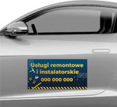 MAGNES NA SAMOCHÓD MAGNETYCZNA REKLAMA 60X30 USŁUGI INSTALATORSKIE