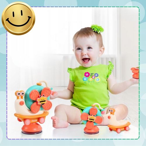 INTERAKTYWNY EDUKACYJNY ŚLIMAK ZABAWKA 4w1 JEŻDŻĄCY SENSORYCZNY DLA DZIECI na Arena.pl