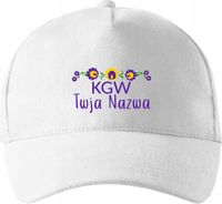 CZAPKA Z HAFTEM z daszkiem KGW koło gospodyń wiejskich + twój napis grafika