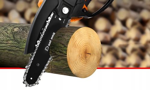 Piła Łańcuchowa Akumulatorowa 6" Do Gałęzi Drewna 2x Akumulator Wydajna na Arena.pl