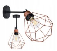 Lampa kinkiet ścienny regulowany loft drut diament