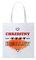 Torba Biała Eco Shopper Dla Chrzestnego Prezent Z Nadrukiem Ze Zdjęciem