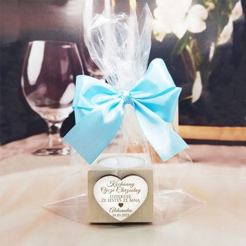 Podziękowanie dla Rodziców Chrzestnych na Komunię Chrzest świecznik na Arena.pl