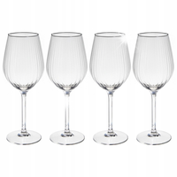 4x Kieliszki do Wina Białego Czerwonego Wody Zestaw Kieliszków 490 ml