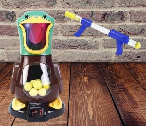 STRZELANIE DO CELU GŁODNA KACZKA PISTOLET + KULKI na Arena.pl