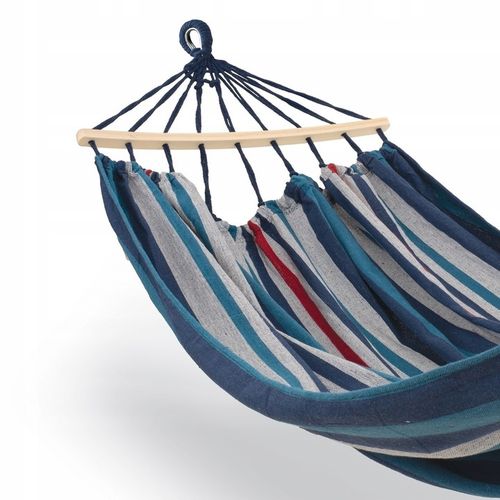 HAMAK Ogrodowy DWUOSOBOWY POKROWIEC Torba Tadar Paski Blue 200x150cm na Arena.pl