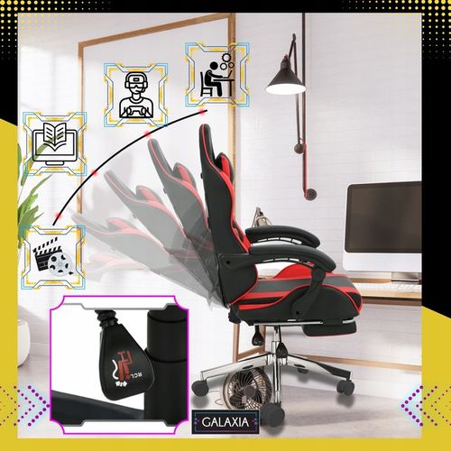 FOTEL GAMINGOWY BIUROWY Obrotowy Z Podnóżkiem Kubełkowy Krzesło Gamingowe na Arena.pl