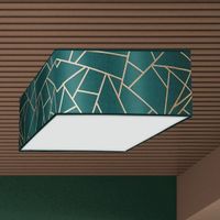 Sufitowa lampa kwadrat ZIGGY MLP7575 Milagro plafon zielony hol
