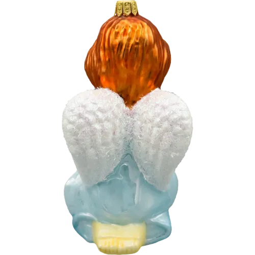 Bombka choinkowa szklana: Anioł w modlitwie: niebieski na Arena.pl