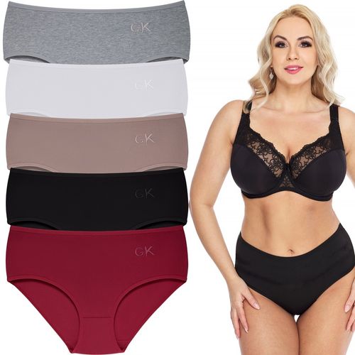 Majtki figi damskie bawełniane seksowne GK zestaw Wysoki Stan mix kolorów na Arena.pl