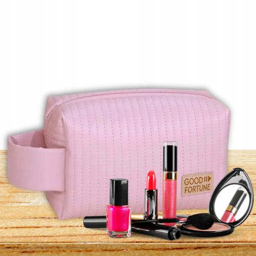 Podróżna Kosmetyczka Damska Duża Organizer Kuferek Elegancka Ekoskóra na Arena.pl