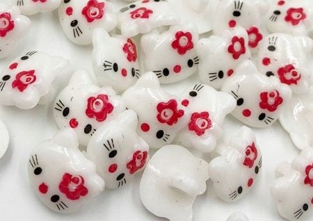 Guziki 14 mm Hello Kitty Kotek 10 szt. na Arena.pl