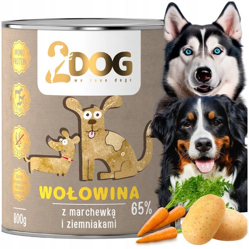 2Dog mokra karma wołowina z rosołem 800g na Arena.pl