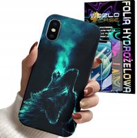 ETUI CASE DO IPHONE XS MAX - WILK ZWIERZĘTA KOLOROWE OBUDOWY + FOLIA