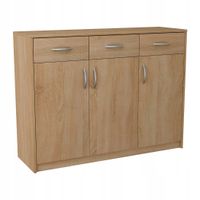 Komoda z szufladami 110cm, 3D3S, szafka, do salonu Dąb Sonoma