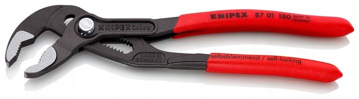Szczypce nastawne do rur Cobra 180 mm żabka klucz Knipex 87 01 180 zdjęcie 5