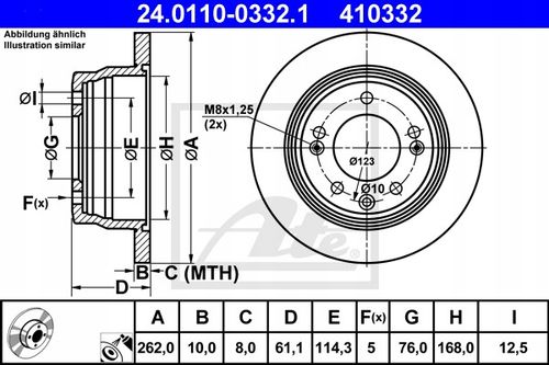 TARCZA HAM PRZOD 300X28 V ATE na Arena.pl