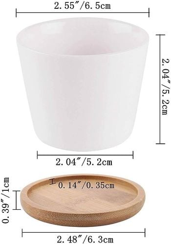 Zestaw 6 doniczek cermicznych+ podstawka białe na Arena.pl