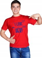 KOSZULKA z nadrukiem dla chłopaka I LOVE HER