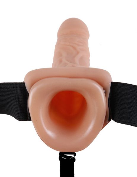 Męska Duża Proteza Penisa Z Wibracją - Fetish 11'' Vibrating Hollow Strap-On zdjęcie 4