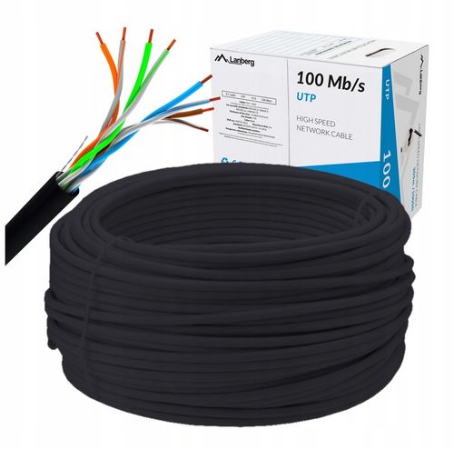 KABEL SIECIOWY PRZEWÓD SKRĘTKA CCA UTP RJ45 LAN CAT.5 KAT.5 305M LANBERG na Arena.pl