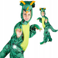 STRÓJ KARNAWAŁOWY DINOZAUR KOSTIUM ROZMIAR L 130-140 CM PRZEBIERANIE BAL