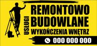 BANER plandeka 200x100cm USŁUGI REMONTOWO BUDOWLANE Twoja REKLAMA