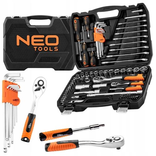 NEO 10-206 ZESTAW KLUCZE NASADOWE 1/2", 1/4" TORX NASADKI WALIZKA 100el na Arena.pl