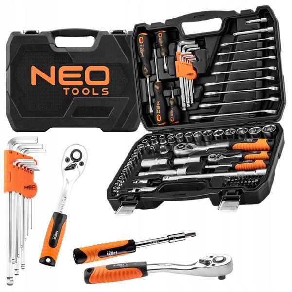 NEO 10-206 ZESTAW KLUCZE NASADOWE 1/2", 1/4" TORX NASADKI WALIZKA 100el zdjęcie 4