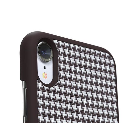 Materiałowe etui do iPhone XR (Dark Brown Pattern 2) na Arena.pl