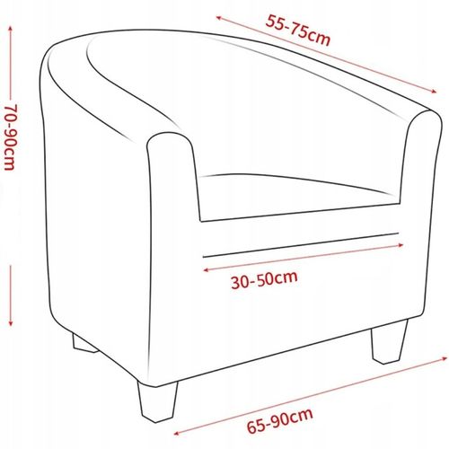 POKROWIEC NA FOTEL KLUBOWY WELUR PREMIUM SZARY na Arena.pl