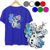 KOSZULKA DZIECIĘCA T-SHIRT Z NADRUKIEM - KRAINA LODU FROZEN - L 146-152