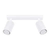 Lampa sufitowa nowoczesna biała 30cm 2xGU10 10W KARBON Sollux Lighting