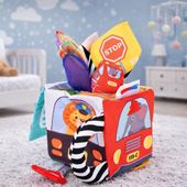 KOSTKA SENSORYCZNA Z LUSTERKIEM I ZNAKAMI DROGOWYMI