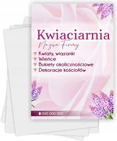 Ulotki A5 reklamowe firmowe 5000szt dużo wzorów KWIACIARNIA KWIATY