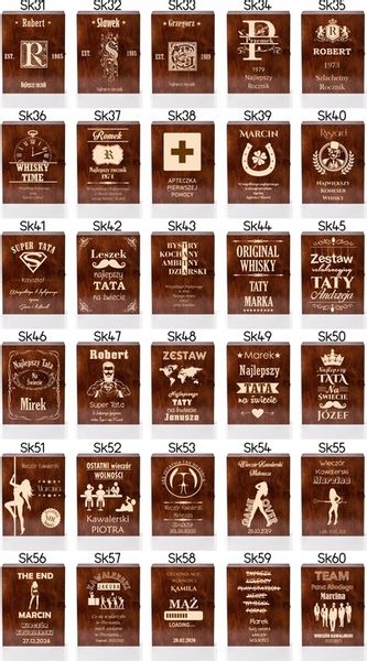 SKRZYNKA KARAFKA SZKLANKI DO WHISKY Z GRAWEREM! zdjęcie 10