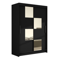 Szafa przesuwna Miami III 120cm - pojemna garderoba - CZARNY