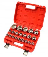ZESTAW NASADEK 1/2 NASADKI SPLINE KLUCZE 12 KĄTNE DWUNASTOKĄTNE 8-36mm