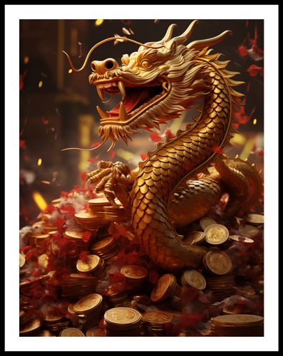 Plakat 50x65cm Smok Bogactwa na Arena.pl