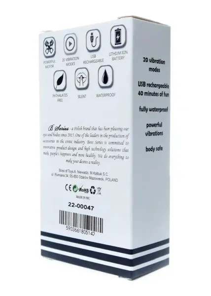 Stymulator-Rechargeable Powerful Bullet Vibrator USB 20 Functions - Shine Black zdjęcie 3