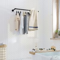 INDUSTRIALNY WIESZAK ŚCIENNY GARDEROBA LOFT CZARNY