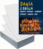 Ulotki A4 reklamowe firmowe 1000szt dużo różnych wzorów DANIA Z GRILLA