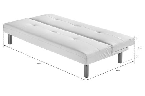 Sofa Nutricia, rozkładana, biała na Arena.pl