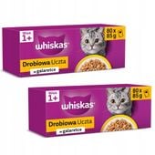Whiskas Mokra karma dla kotów drobiowa galaretka 6,80 kg (80 x 85 g) x 2