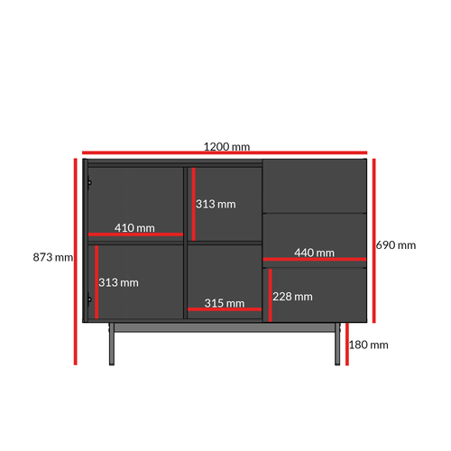 Zestaw mebli do salonu Noel Kaszmir / Czarny na Arena.pl