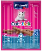 Mięsna przekąska dla kota, miękkie paluszki Vitakraft OMEGA-3 + FLĄDRA 3szt