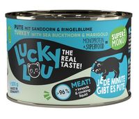 Monoproteinowa karma dla kota z alergią na żywność Lucky Lou 65% INDYK 200g