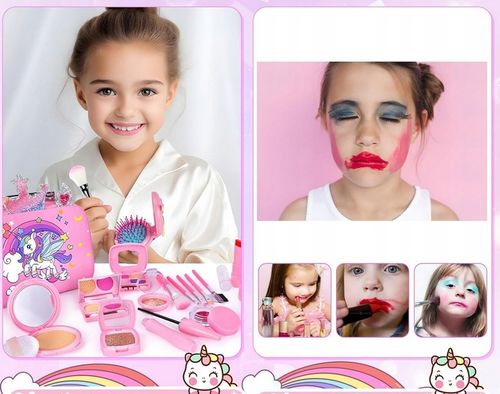 KUFEREK DO MAKIJAZU DLA DZIECI ZESTAW KOSMETYKÓW do makijażu makeup cienie na Arena.pl