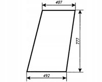 szyba drzwi górne lewe otwierane ciągnika T25 A2 Władimirec kabina sokółka